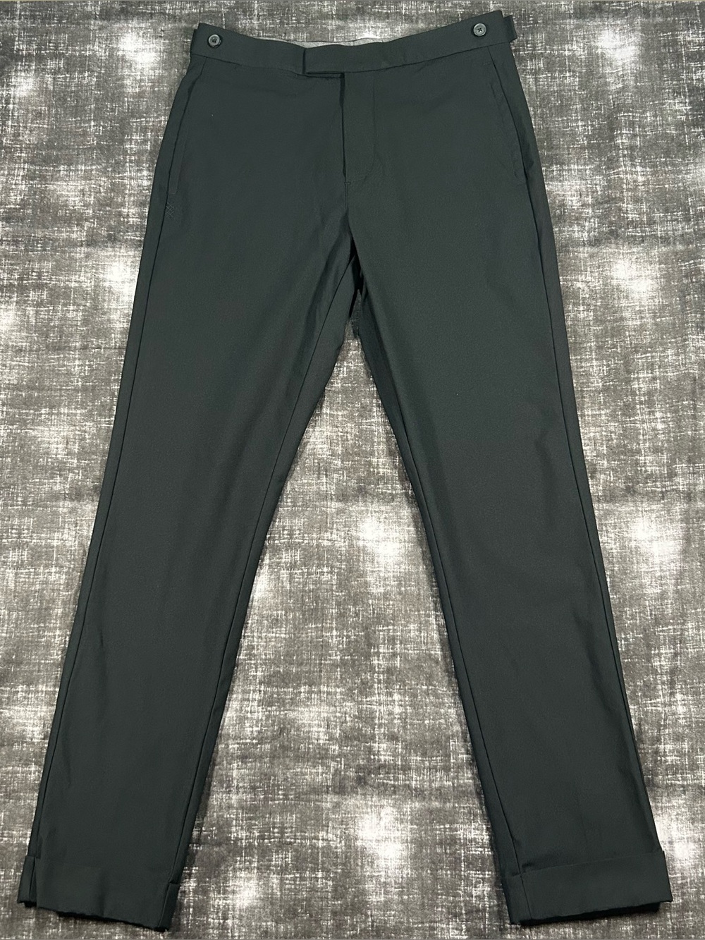 Rhone Pants Mens 30x31 Black Commuter Pro Trouser Slim Straight Stretch Cuffed